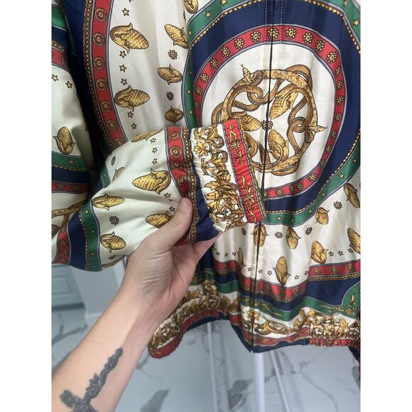 Gucci Mens BLOUSONMERMAID CIRCLE BOMBER ON TWILLGREEN/IVORY PRNT/MIX New - Picture 5 of 13